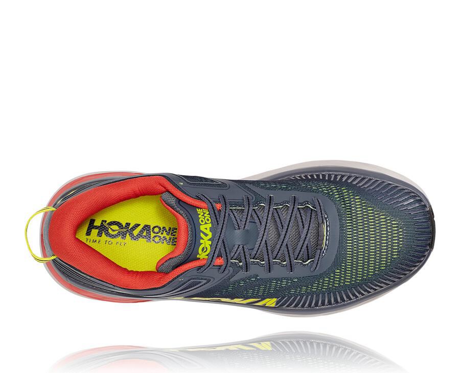 Hoka One One Bondi 7 Löparskor Herr - Marinblå - GVJZU-9768